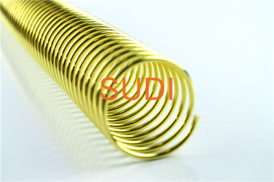 Diamètre de fil brillant d'or bobine obligatoire en spirale simple en métal de 2,0 millimètres appropriée au carnet